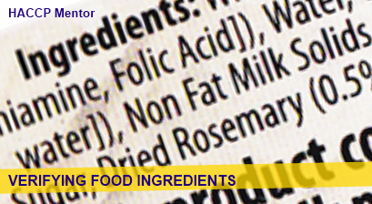 Verifying Ingredient Statements on Food Packaging