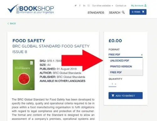 Download BRC Global Standard for Food Safety Issue 8